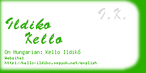 ildiko kello business card